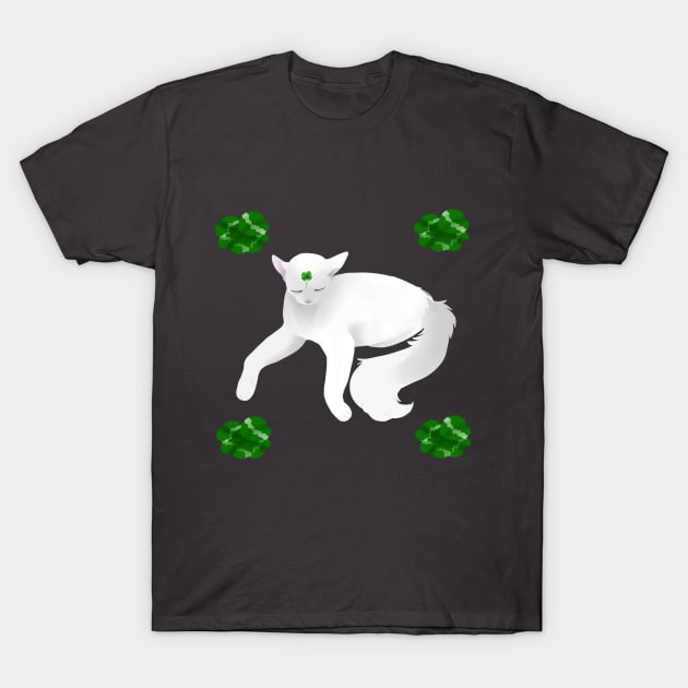 clover cat T-Shirt by rnorningstar